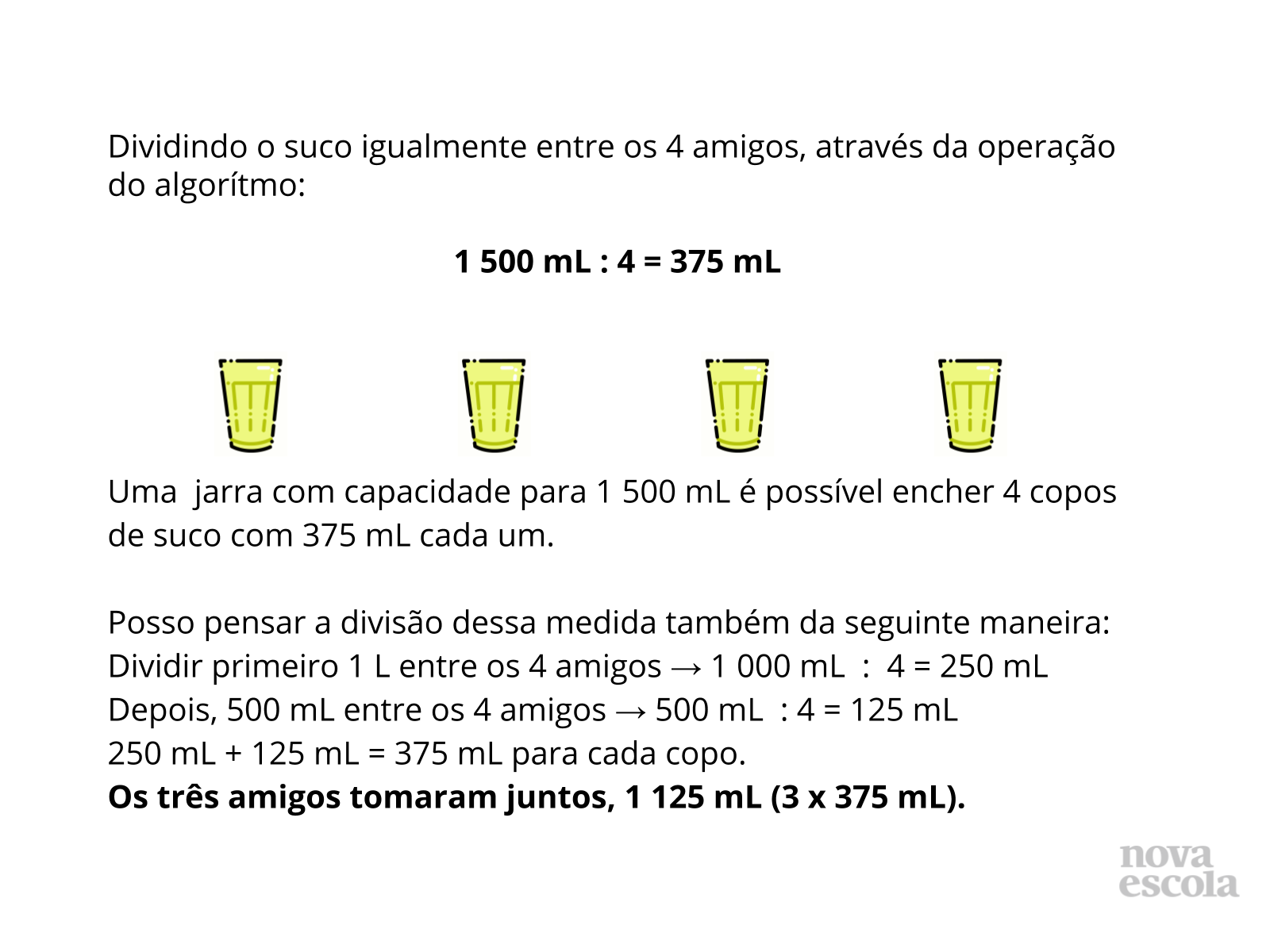 Medidas de capacidade e as relações entre litro e mililitro - Planos de ...