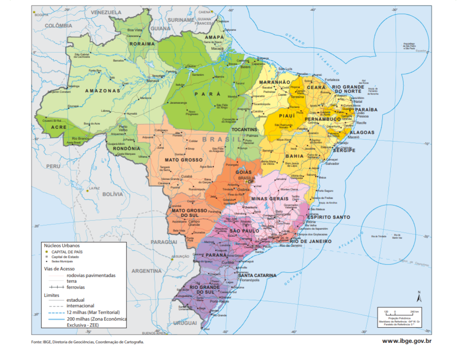 Mapa do Brasil Estados. – Loja Virtual Ampla Visão