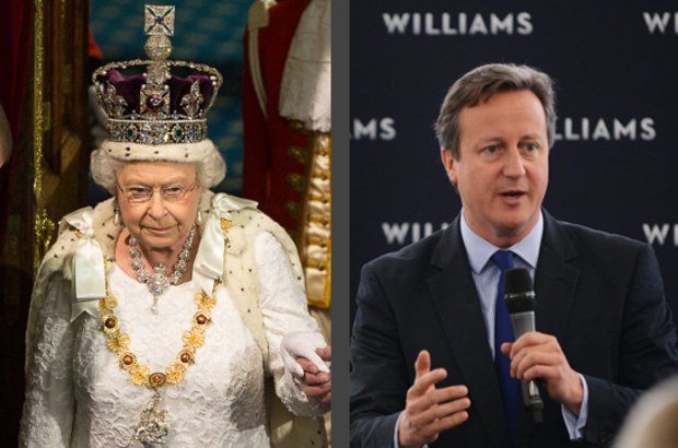 Reino Unido. Rainha Elizabeth e o primeiro-ministro David Cameron. CRÉDITO: UK Parliament/ Roger Harris e The Prime Minister?s Office