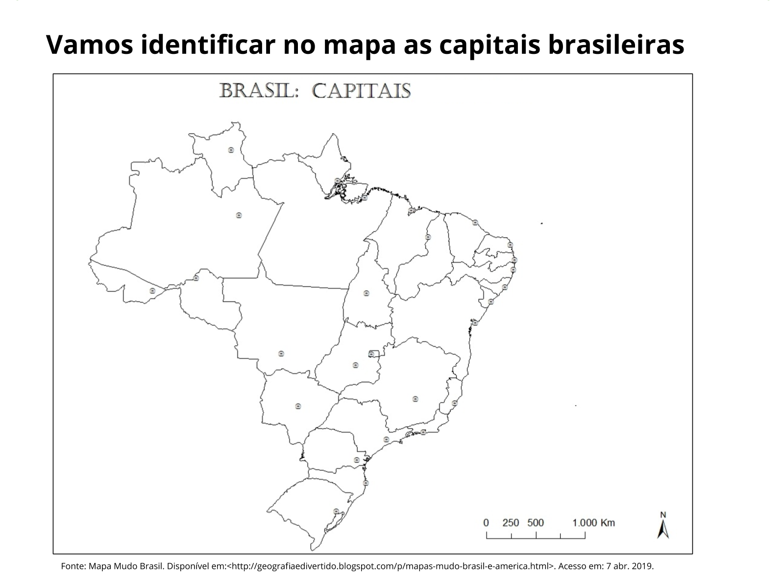 Capitais brasileiras - Planos de aula - 4º ano - Geografia