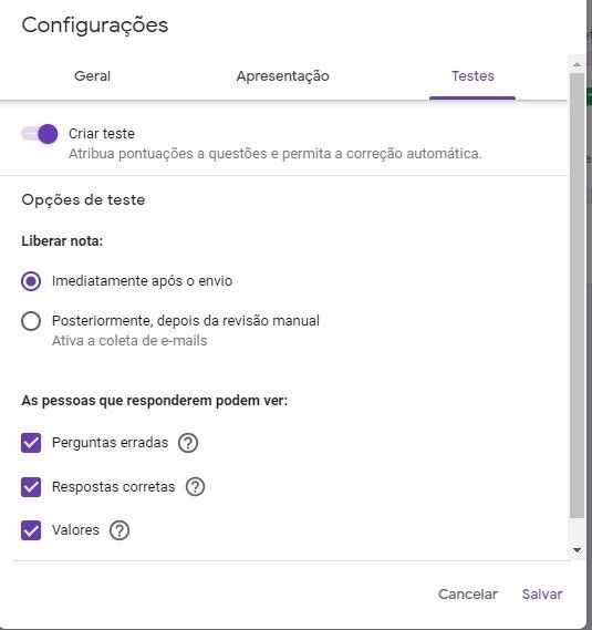 classe invertida: Jogos Google Forms