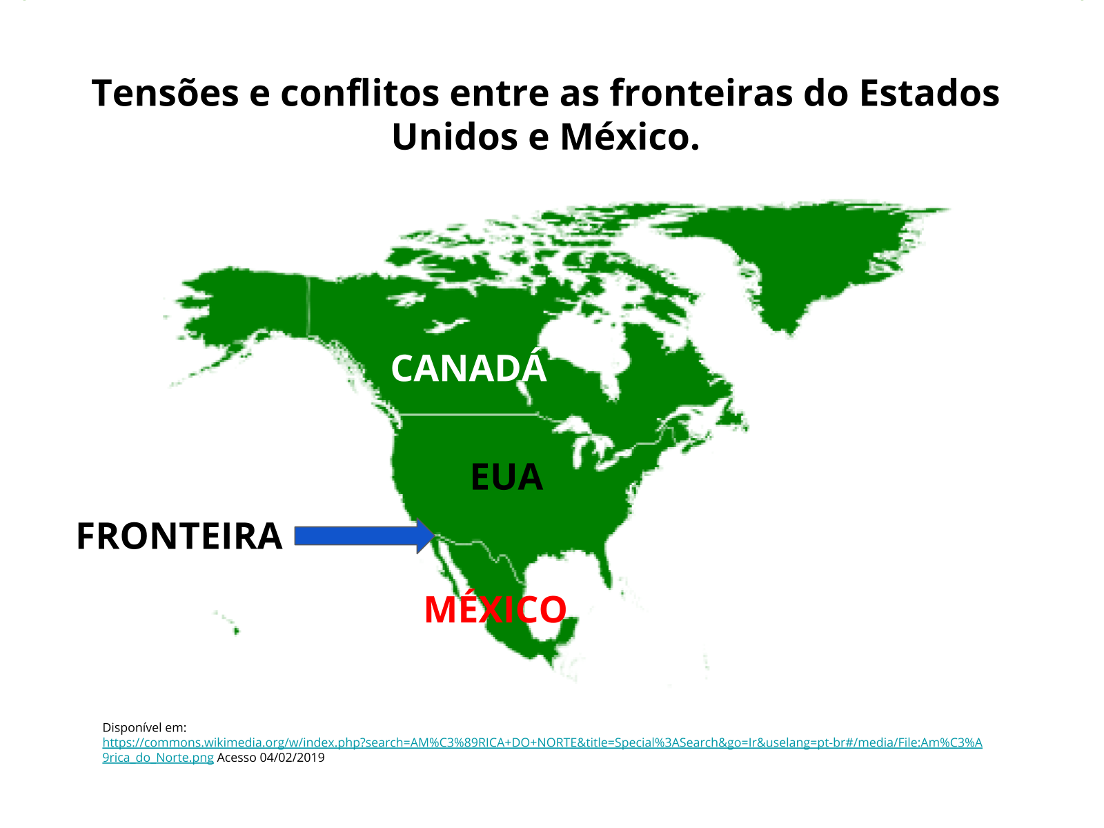 Tensões e conflitos entre as fronteiras do Estados Unidos e México - Planos  de aula - 8º ano – Geografia