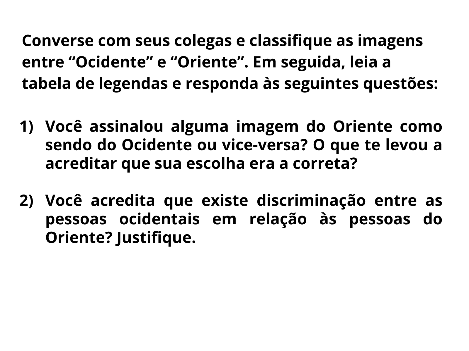 Plano de aula 6º ano O Conceito de Ocidente do Sectarismo