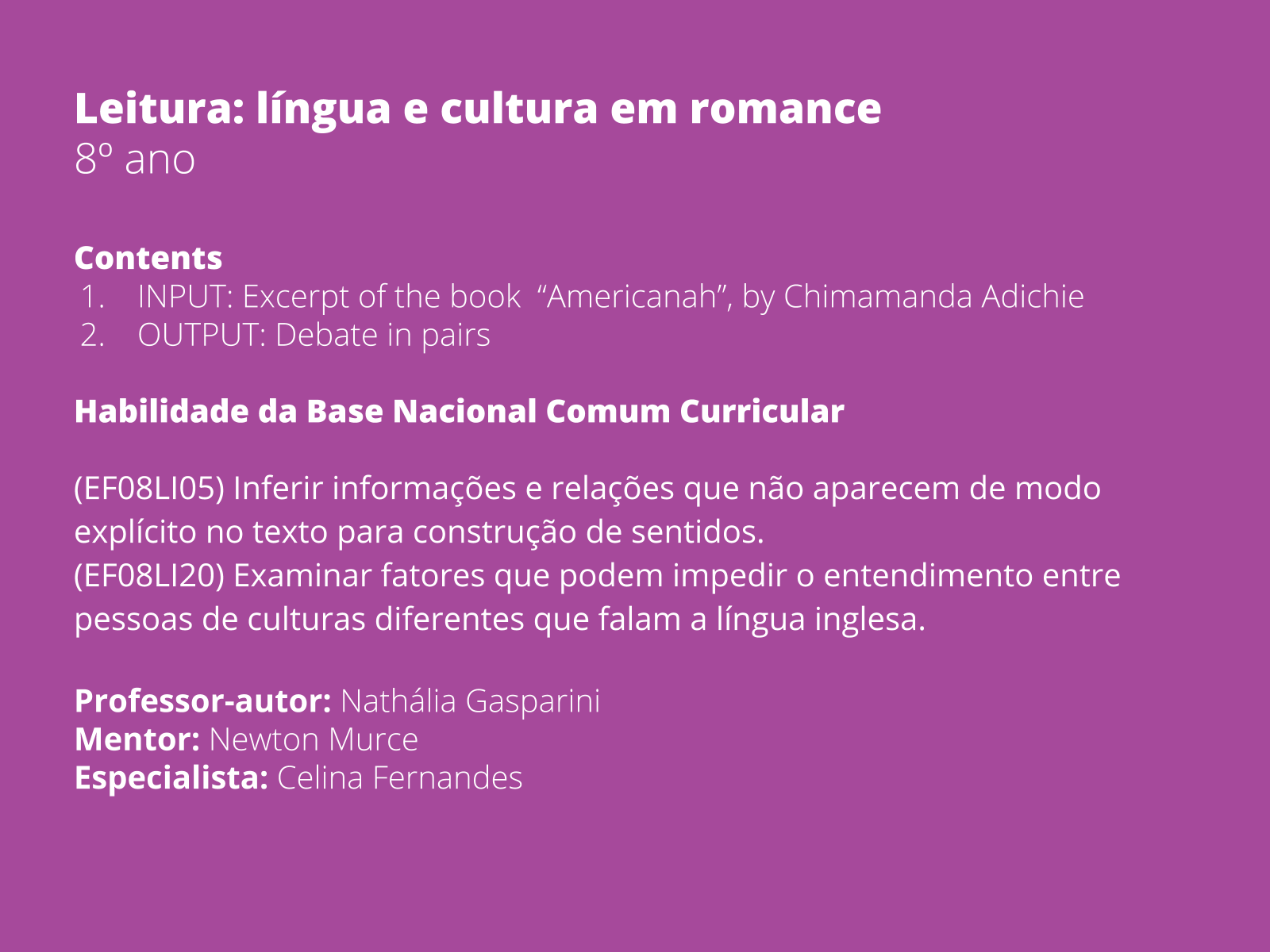 Inglês: projeto mostra que presença de imigrantes melhora o ensino