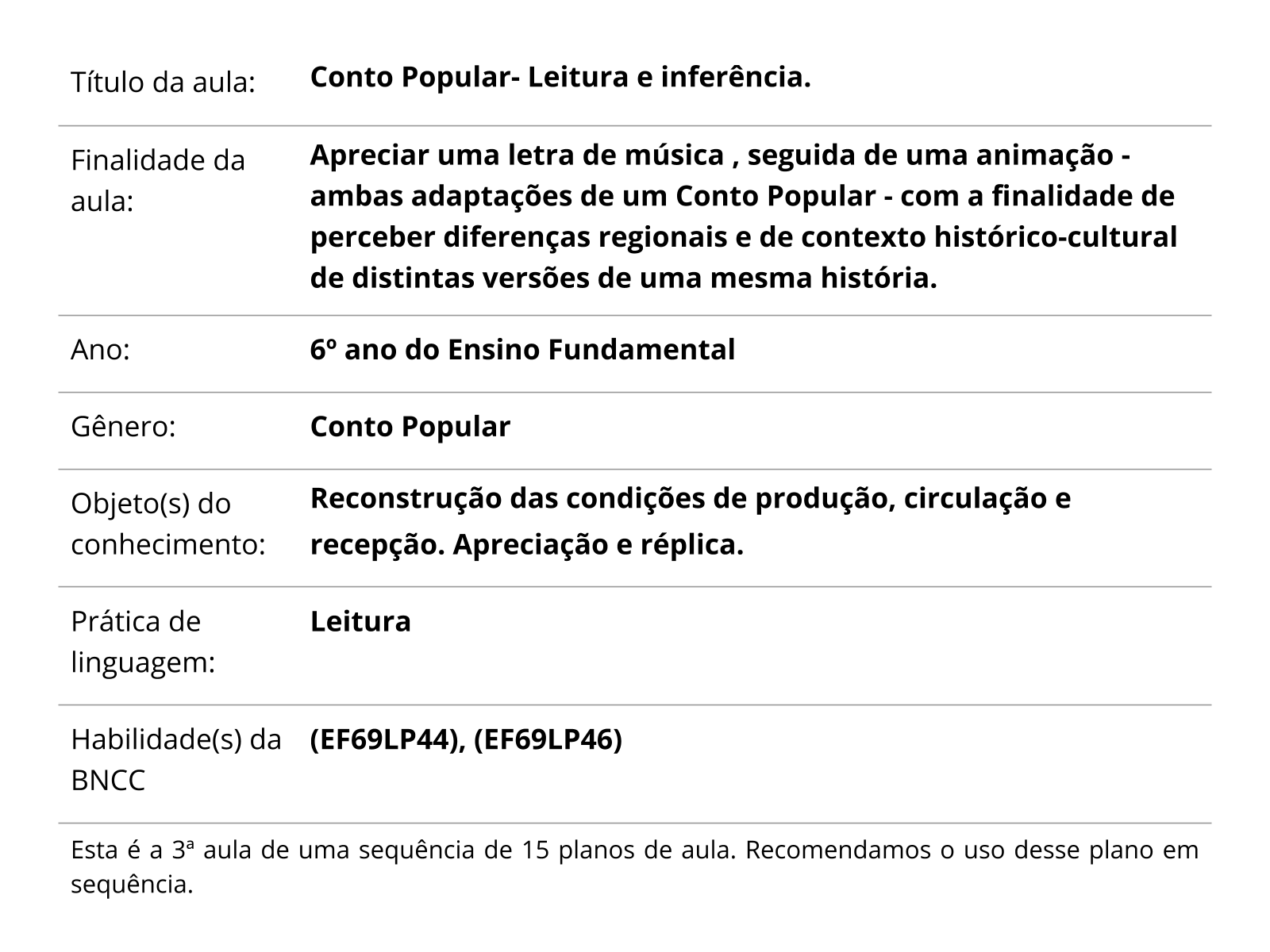 4º ANO - LÍNGUA PORTUGUESA - CONTOS POPULARES 