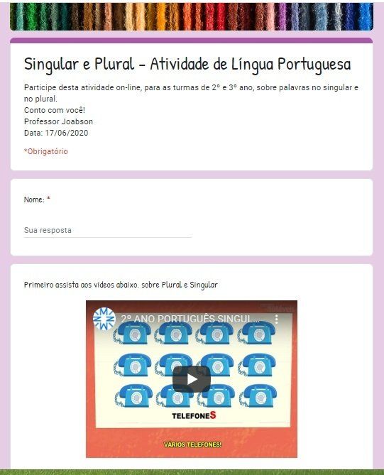 classe invertida: Jogos Google Forms