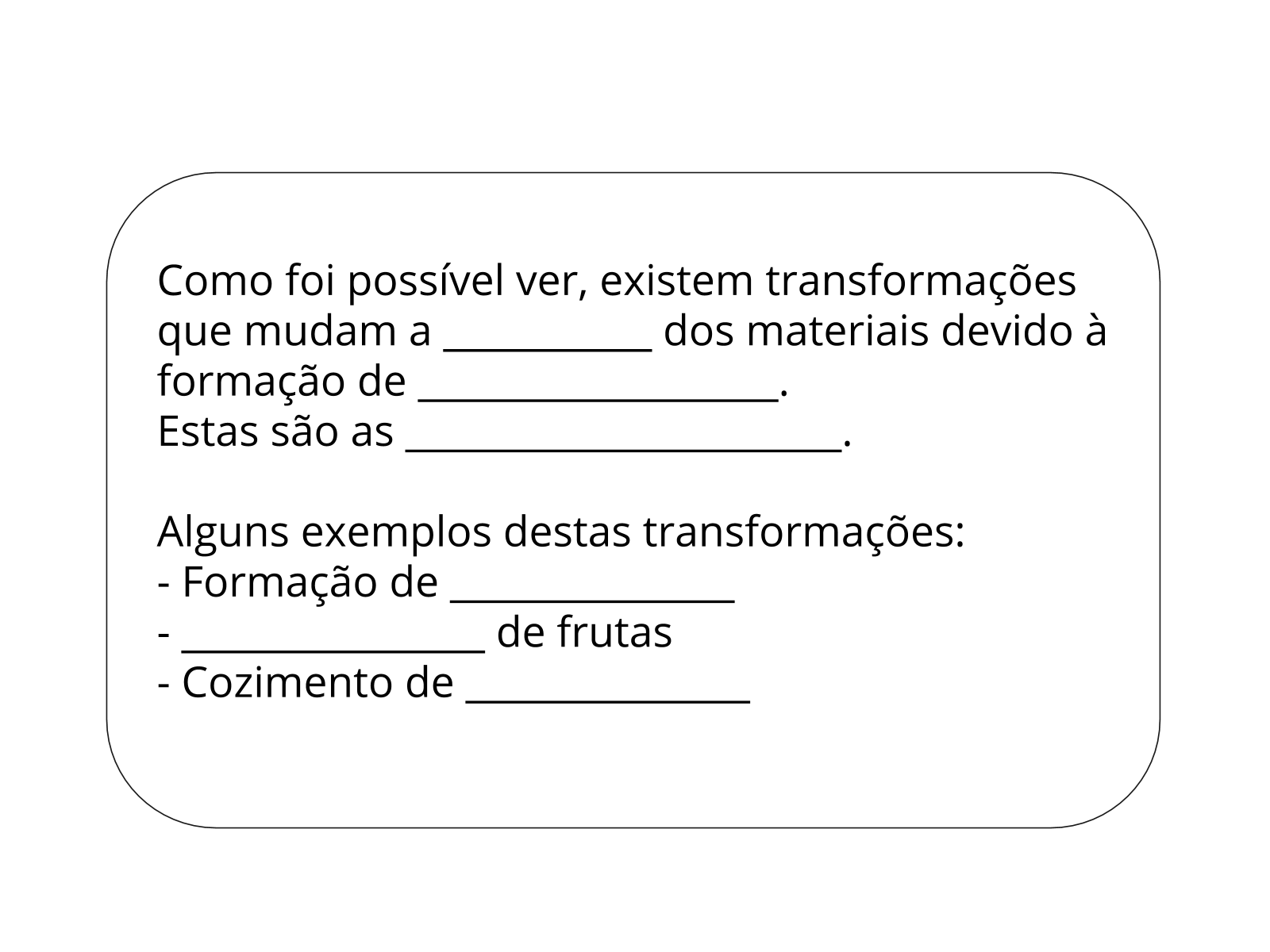 Plano de aula - 6o ano - Transformações Químicas