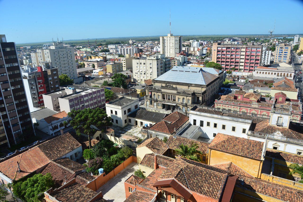 Vista aérea de Pelotas, no Rio Grande do Sul