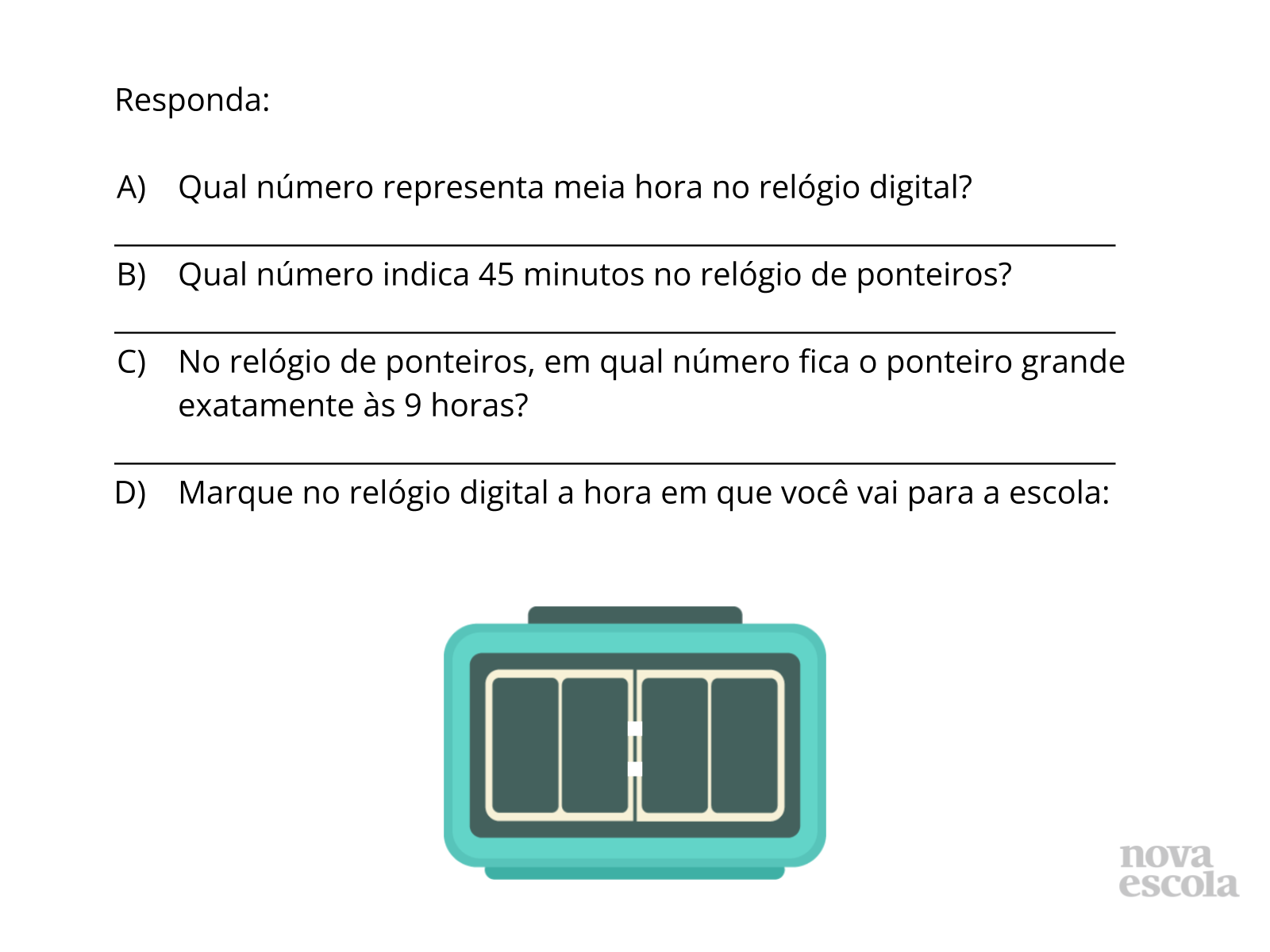 Dia, horas e minutos - Planos de Aula - 3º Ano