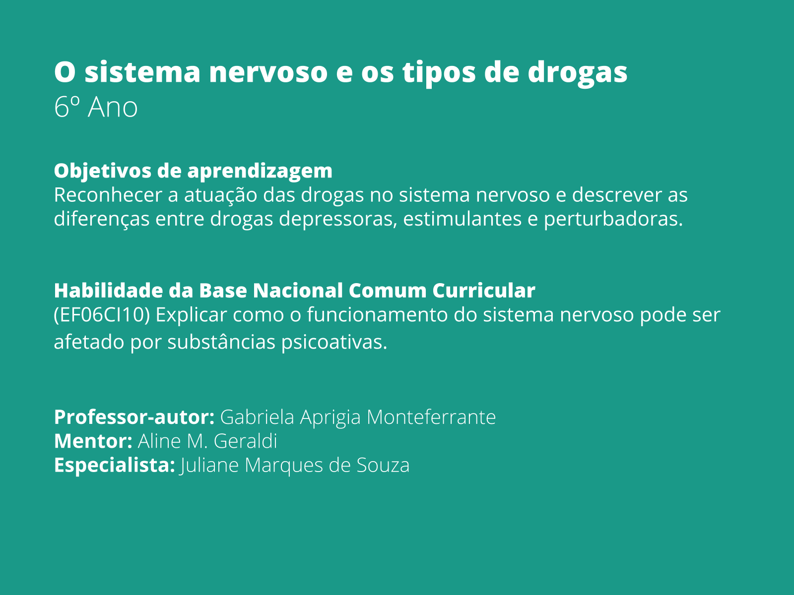 Portal do Professor - Sistema nervoso