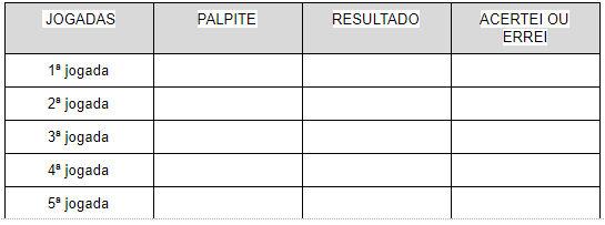 Possibilidades lançar dados - Planos de aula - 2º ano