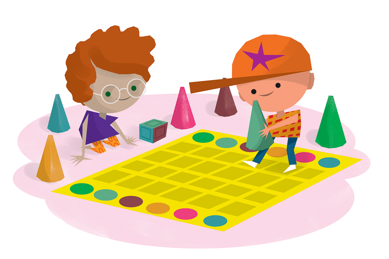 ilustração de jogo de tabuleiro de números para educação infantil