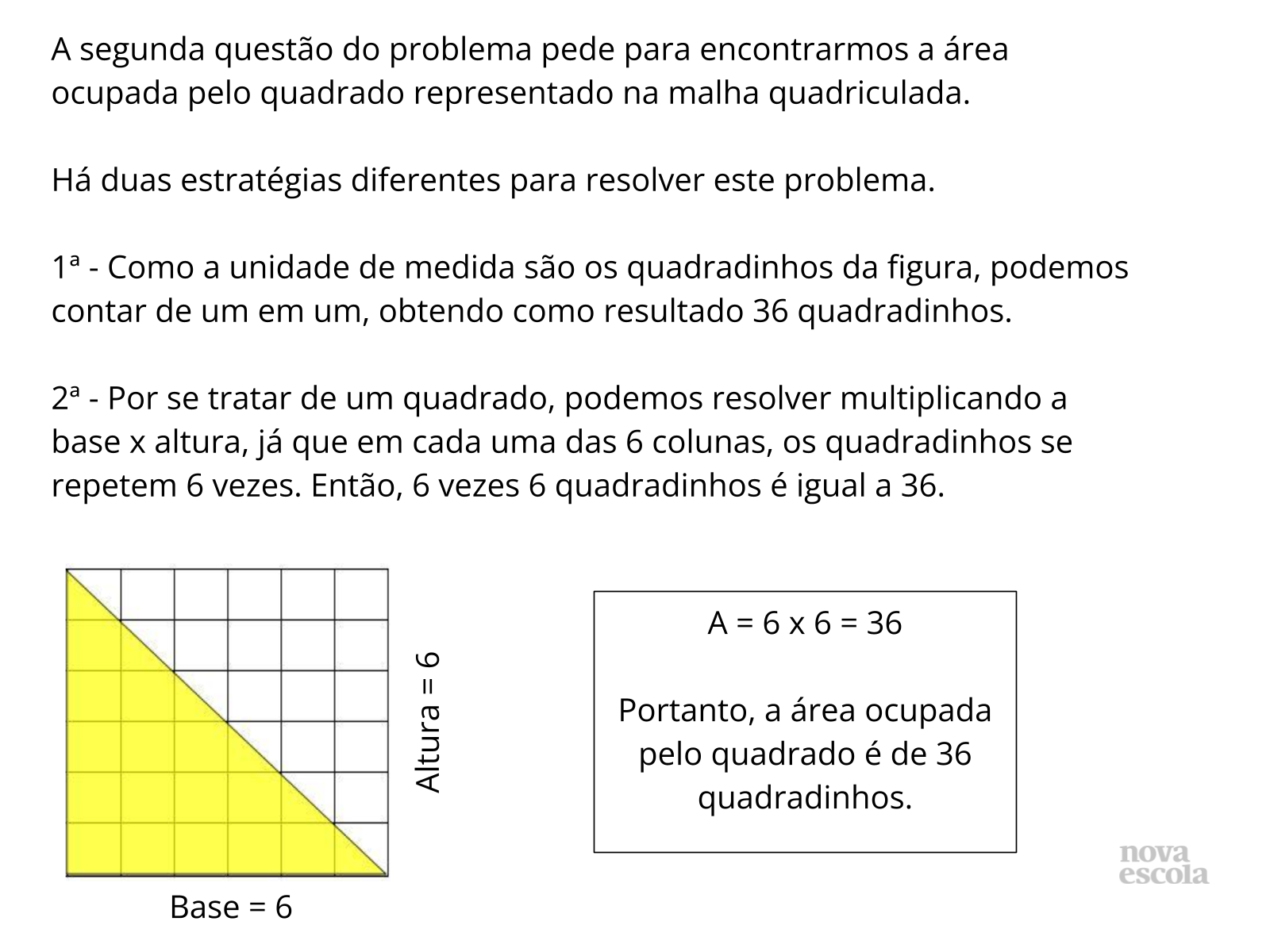 Àrea e o uso de metade de quadradinhos em malha quadriculada - Planos ...