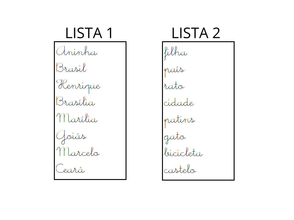 Lista 1 e Lista 2