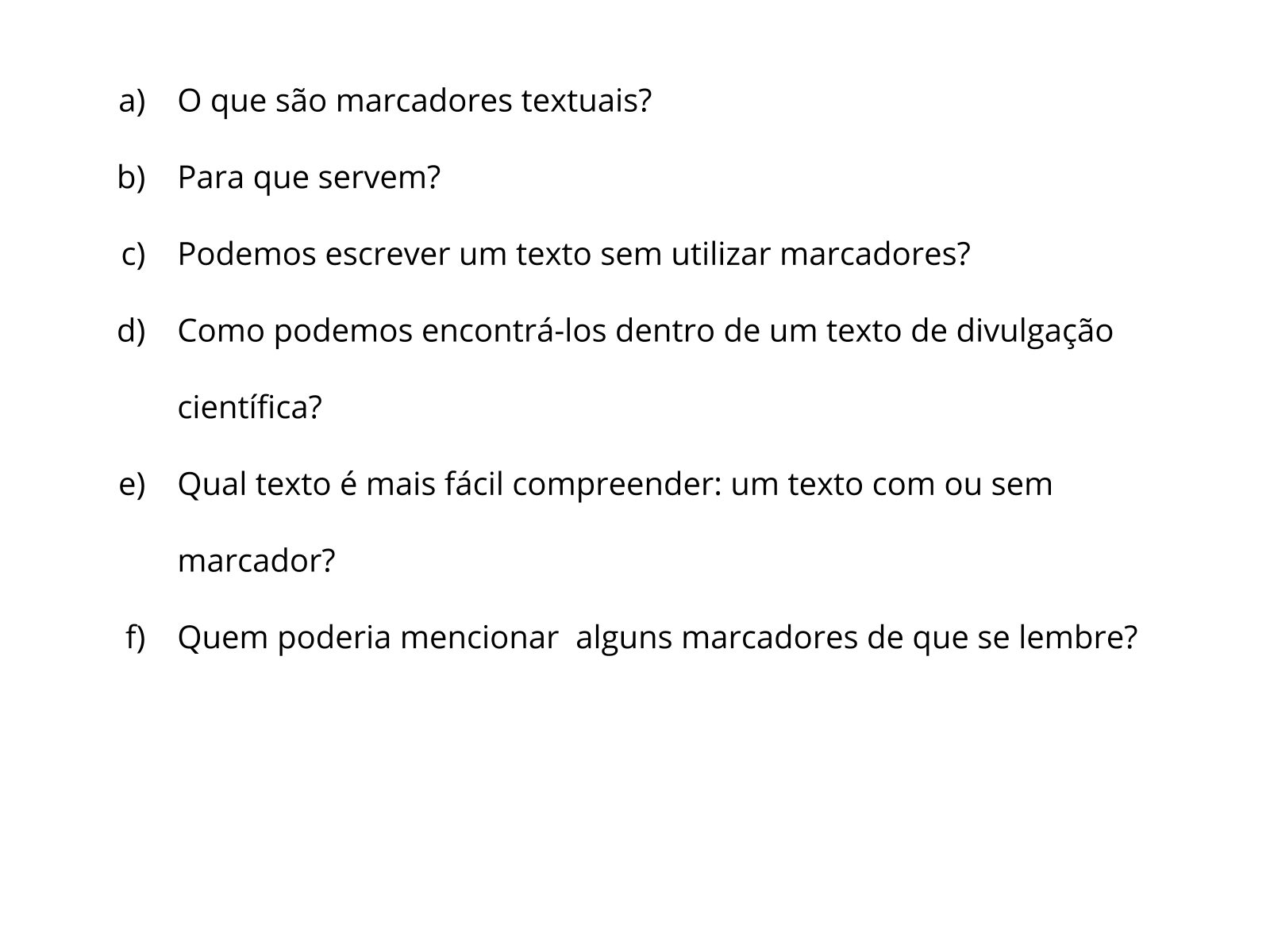 Exemplos De Textos Com Marcadores De Tópicos