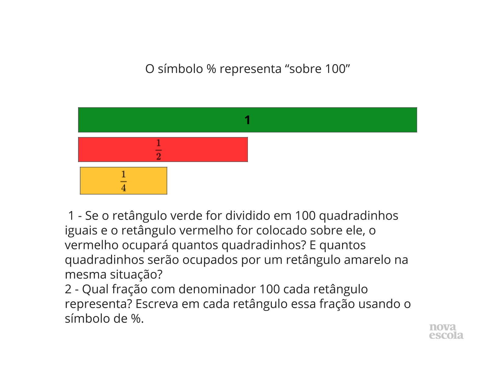 Reconhecendo 50% como metade e 25% como metade da metade - Planos de ...