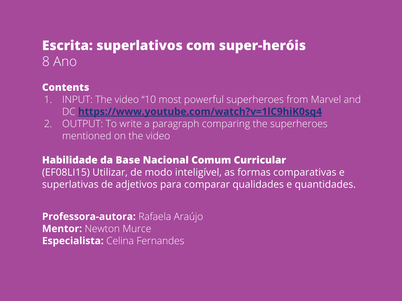 INGLES ONLINE . Aula # 52 - Comparando (Superlativo) 