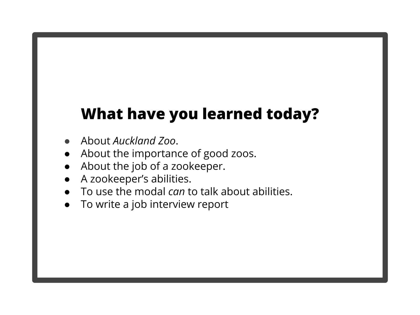 Plano de aula - 7o ano - Job interview report