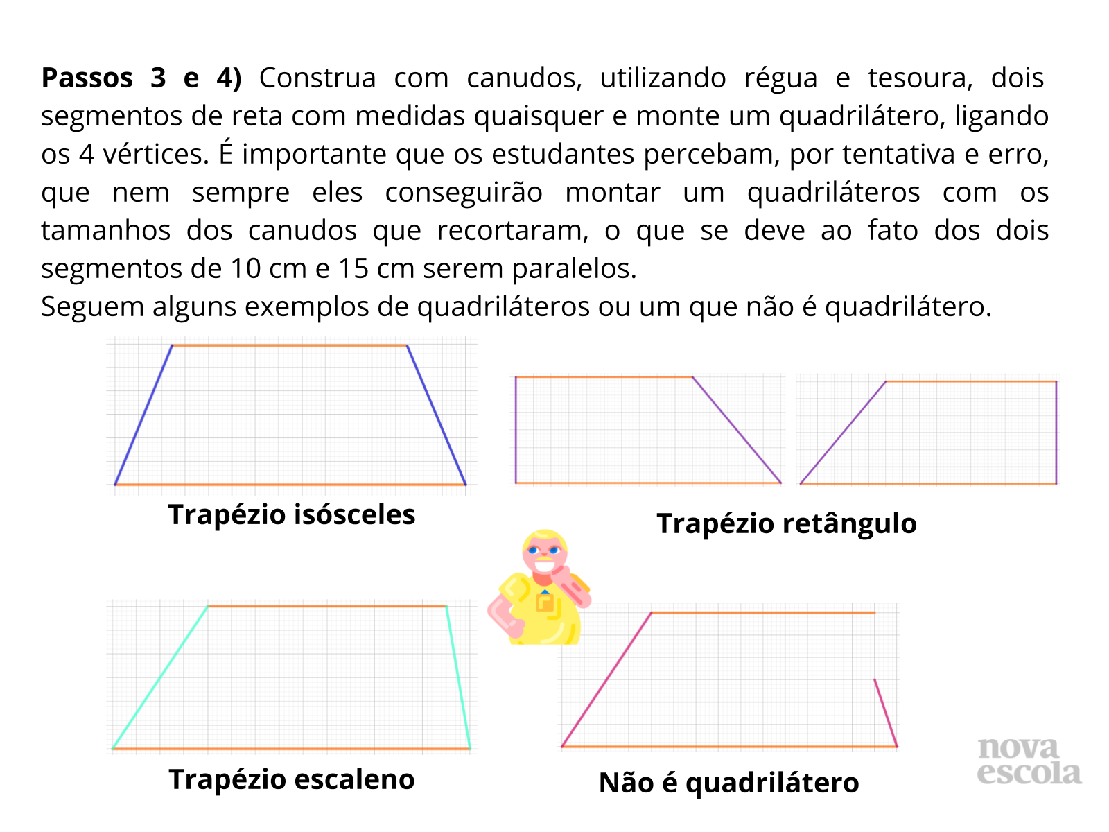 Trapézios e paralelogramos: paralelismo de seus lados e medidas de seus ...