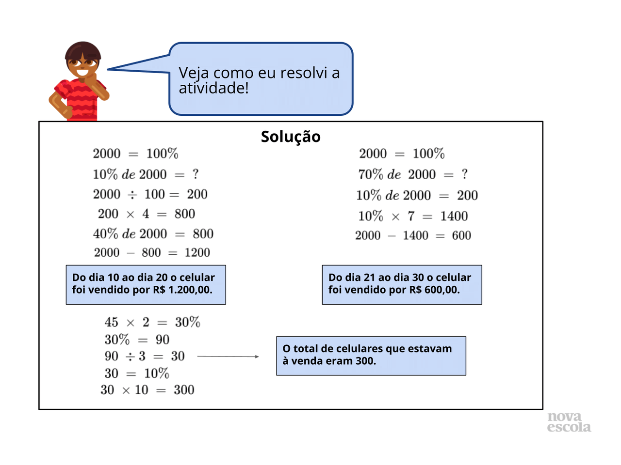 Dinâmica sobre PORCENTAGEM feita com as turmas do NONO e TERCEIRO anos