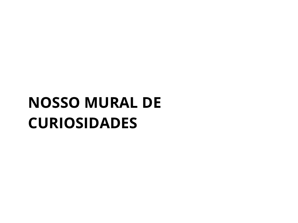 Nosso mural de curiosidades