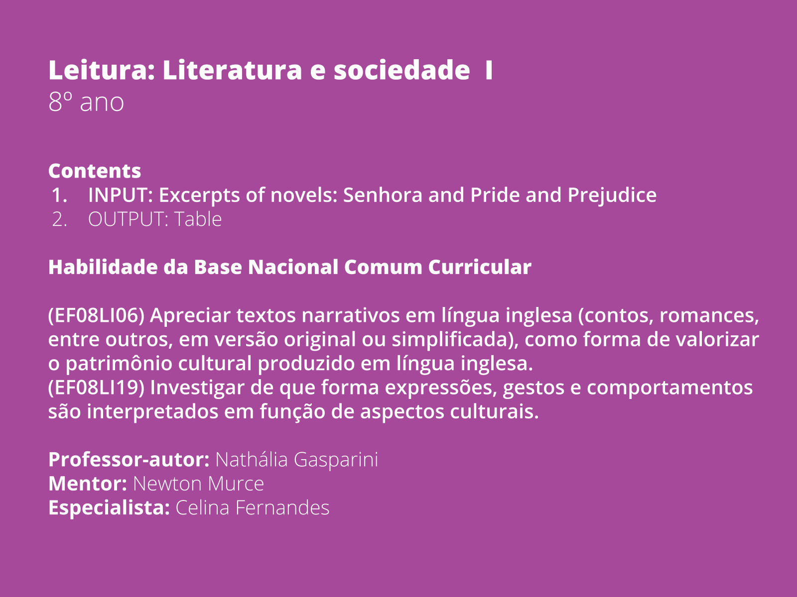 Escritos discentes em literaturas de língua inglesa Volume XIV