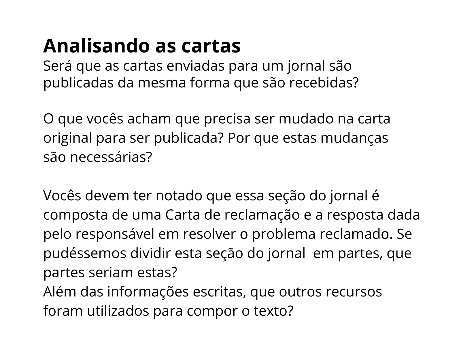 Exemplo De Carta De Reclamação 4 Ano