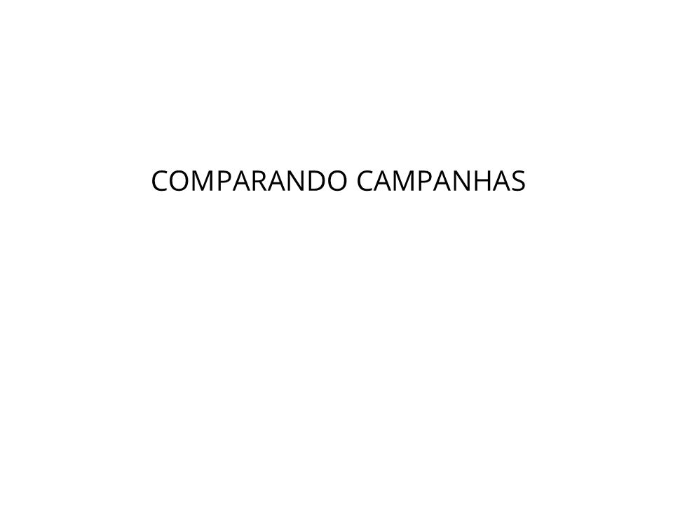 Comparando campanhas