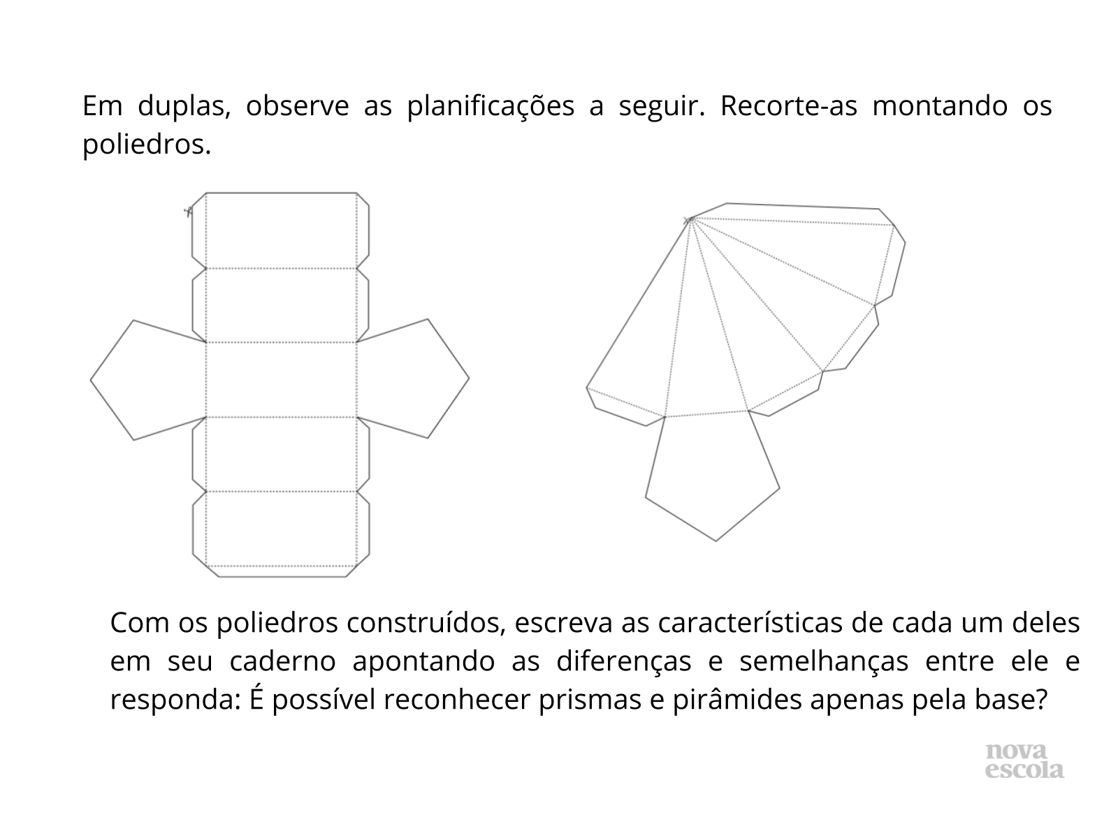 Classificação dos poliedros pela base - Planos de aula - 4º ano