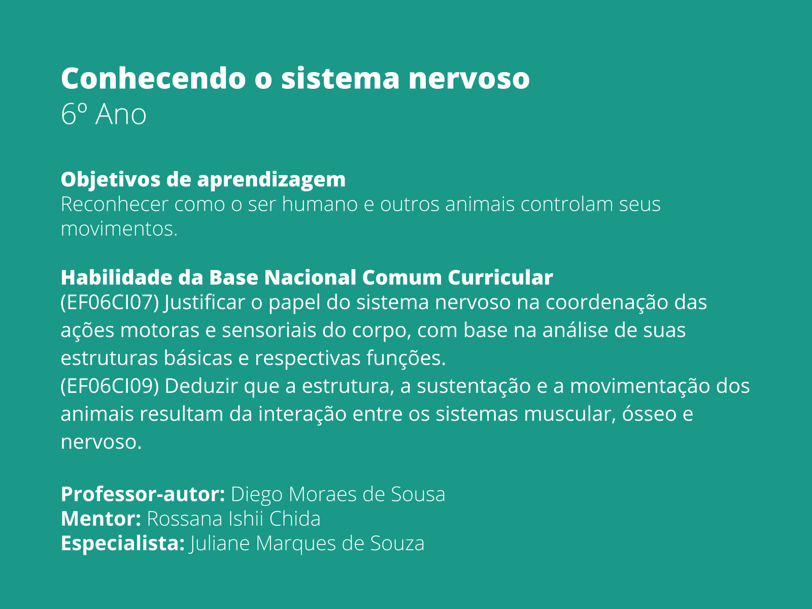 Jogos e atividades de Ciências - Funcionamento do sistema nervoso