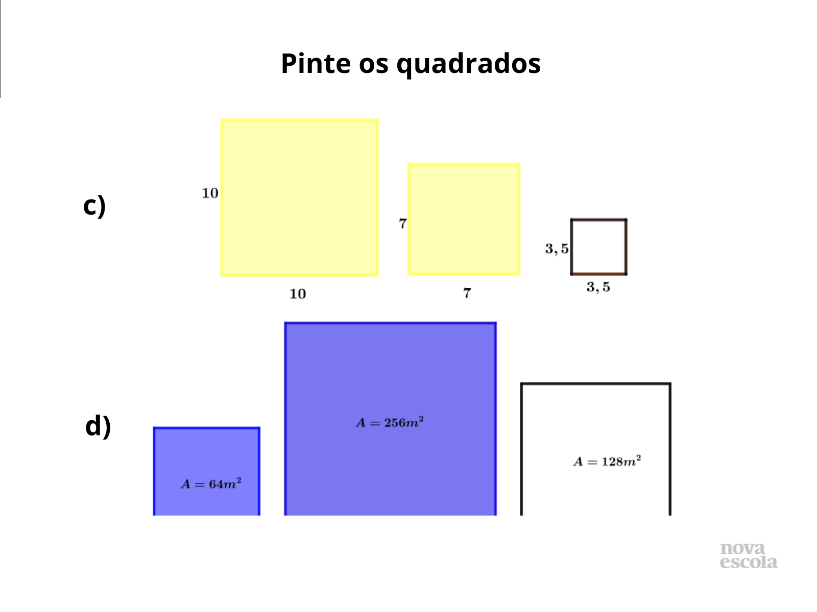 Quais medidas de um quadrado são proporcionais? - Planos de Aula - 6º Ano