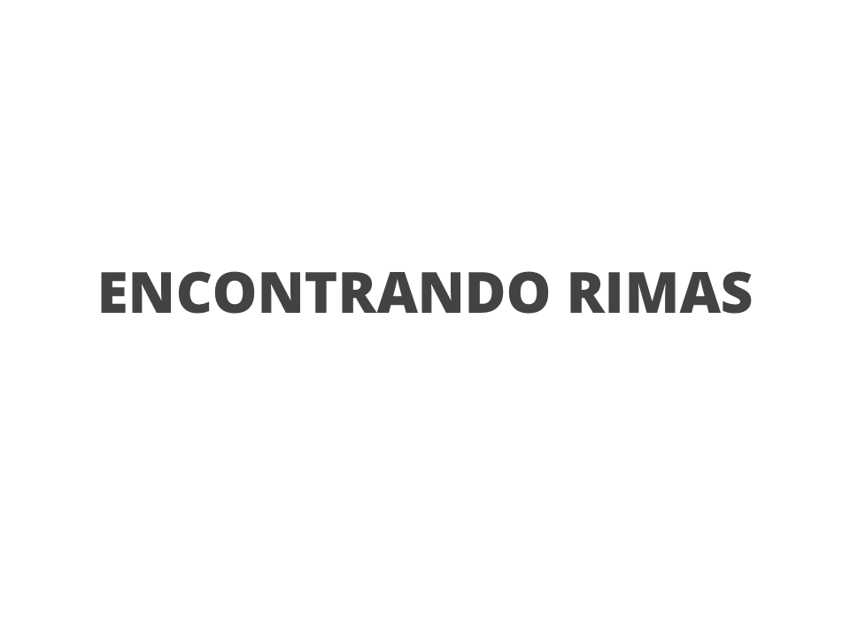 Encontrando rimas