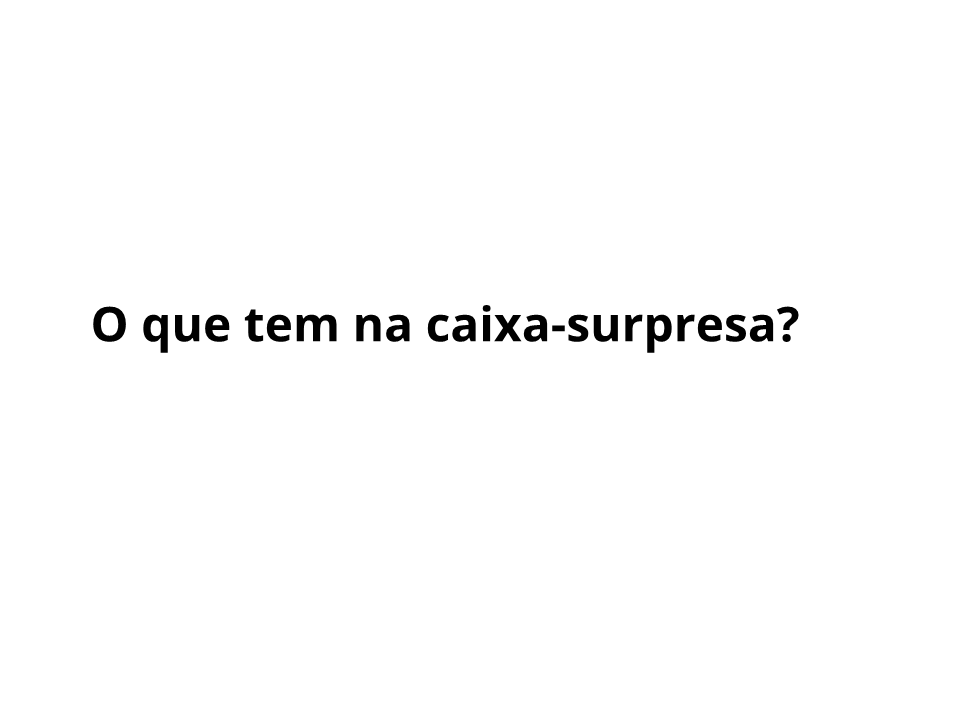 O que tem na caixa-surpresa?