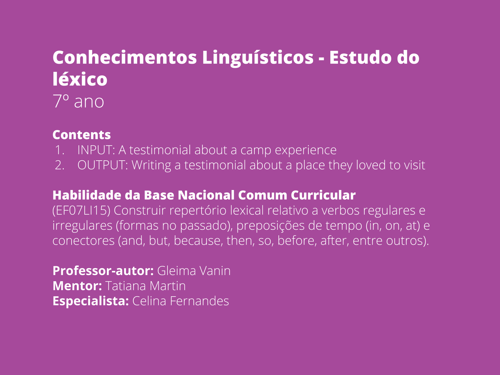 Resumo do padrão de acento lexical em inglês