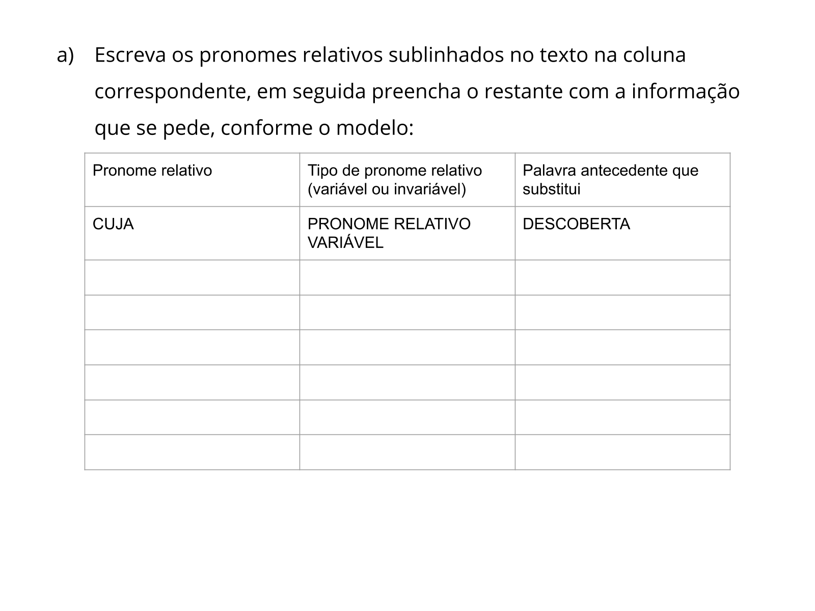 Pronome relativo  Pronome relativo, Pronomes relativos, Assuntos