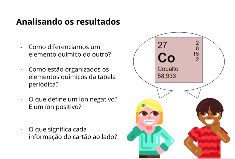 Quiz de perguntas e respostas sobre ciências químicas, assunto tabela  periódica.