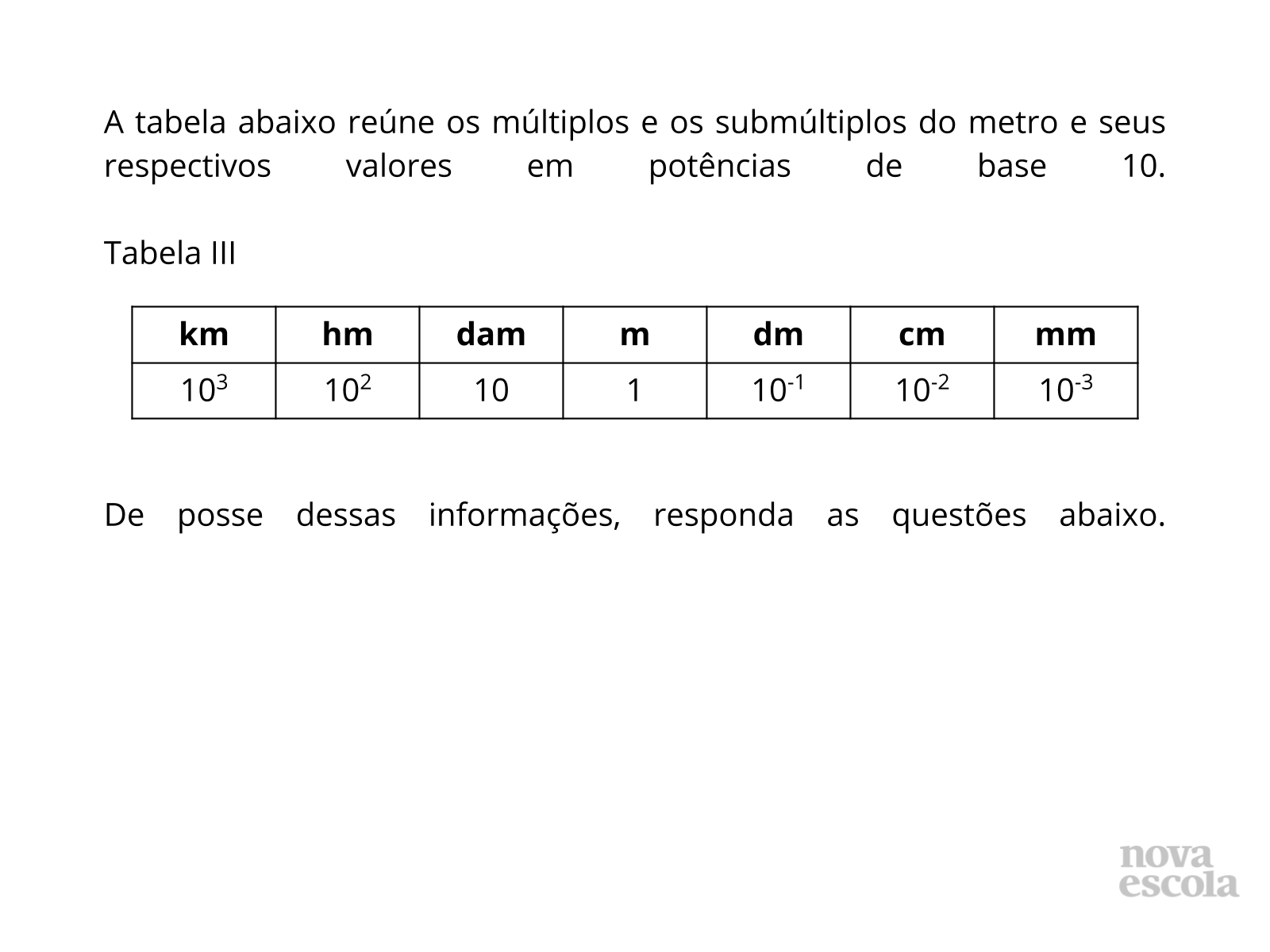 Conversão De Medidas De Comprimento Em Metro Planos De Aula 9º Ano 