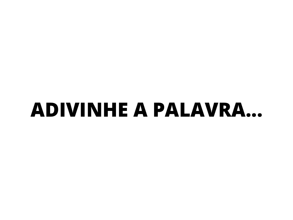 Adivinhe a palavra...