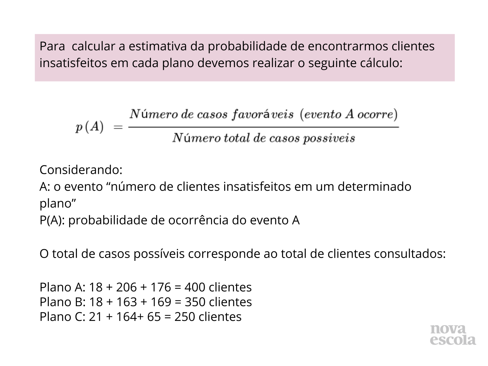 Interpretando tabelas para o cálculo de probabilidades - Planos de aula ...