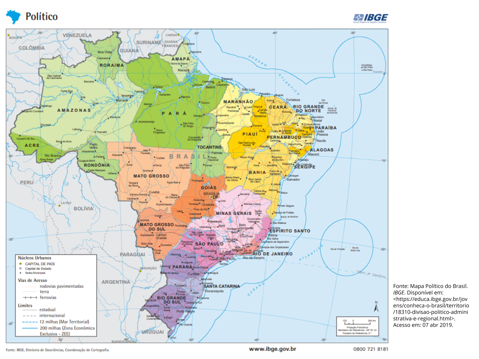 Estados do Brasil – EDUCAR: Fazer a Diferença.