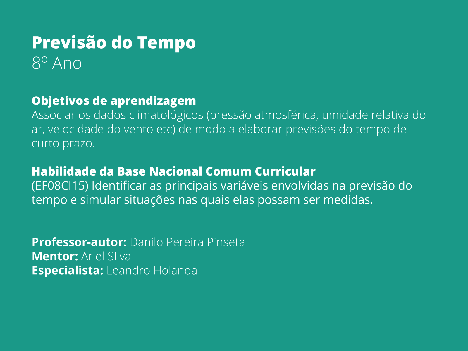 Importância da previsão do tempo (artigo)