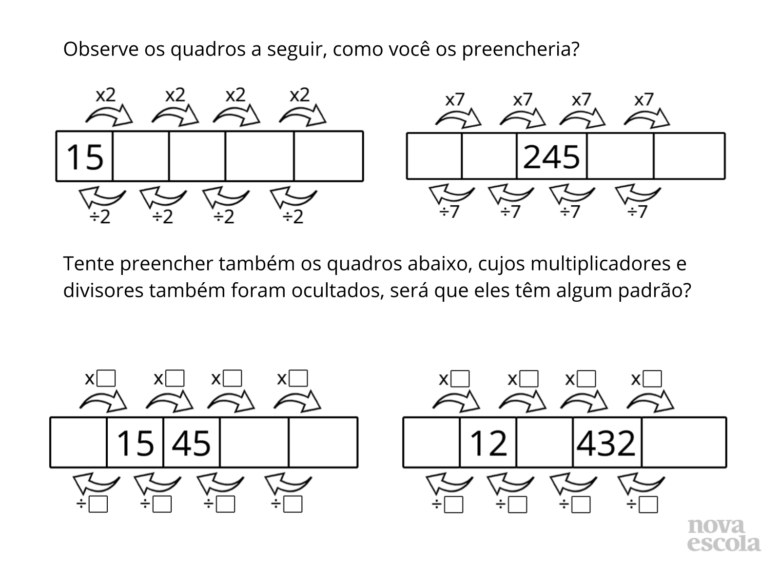 Atividades de Multiplicação e Divisão para 4º Ano