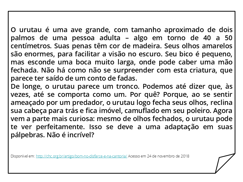 Texto: Bom no disfarce e na cantoria.