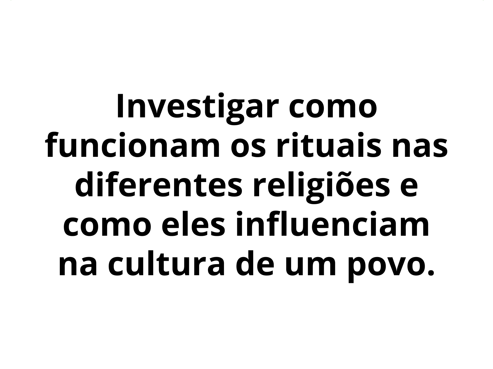 Plano de aula - 5º ano - Os rituais religiosos e identidade dos povos