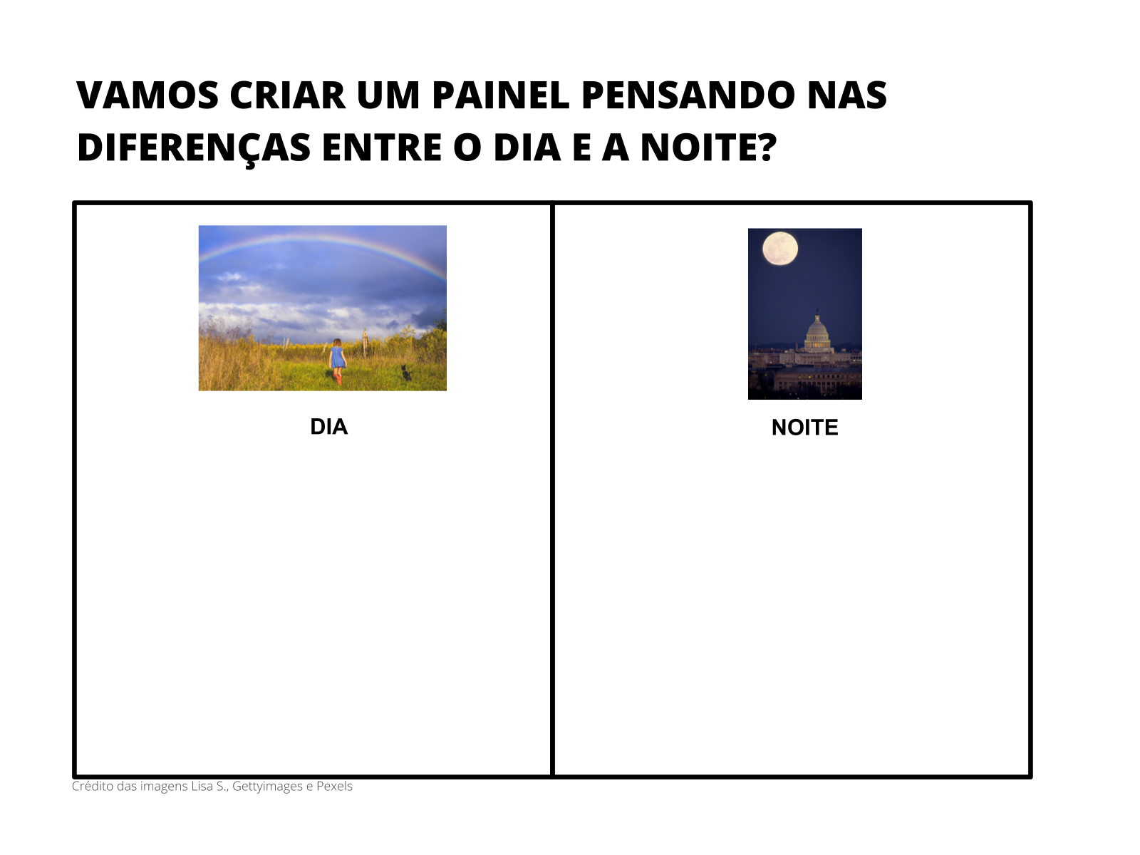 Plano de Aula - 1º Ano - O dia e a noite