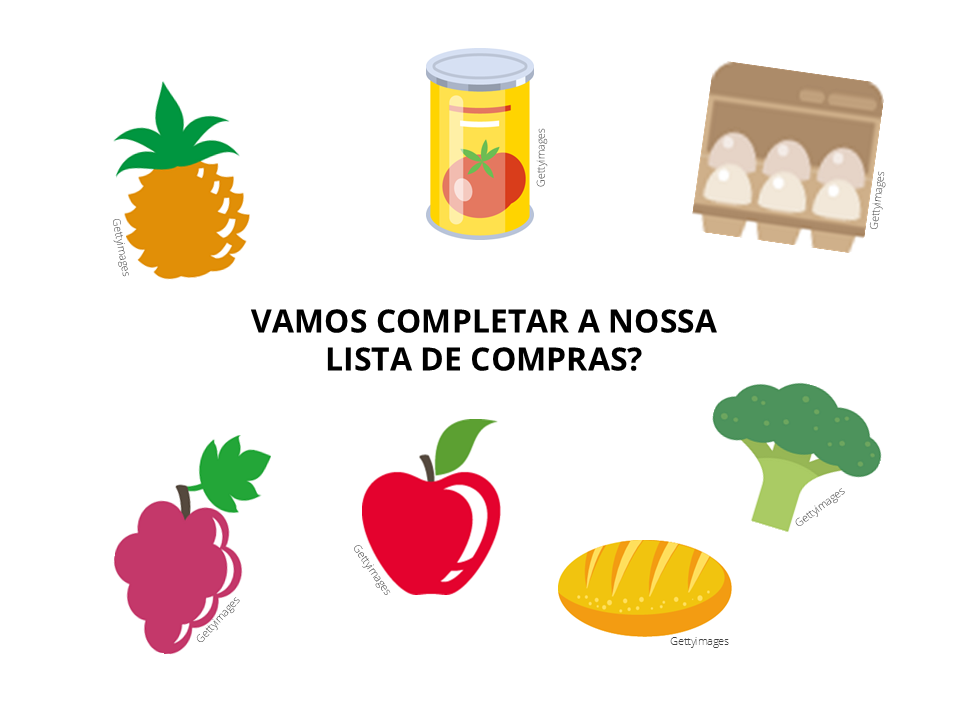 Vamos completar nossa lista de compras?