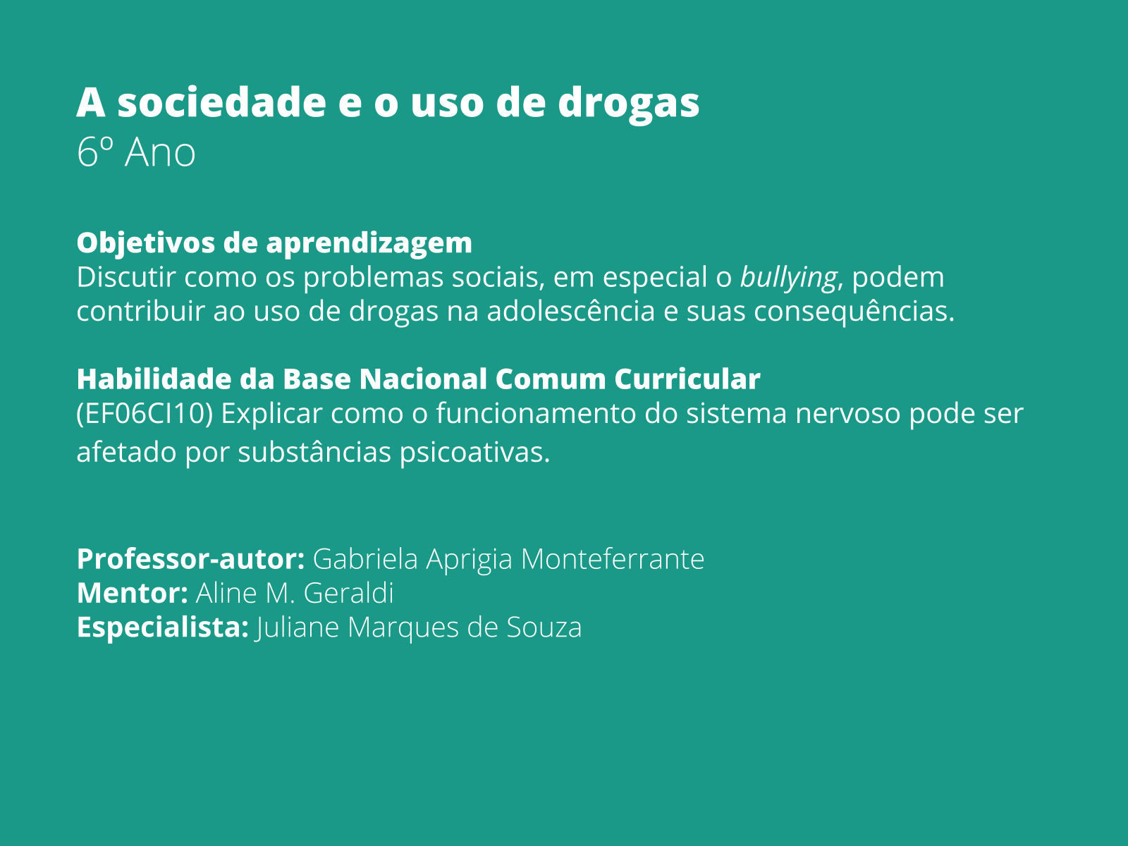 Sobre esta aula