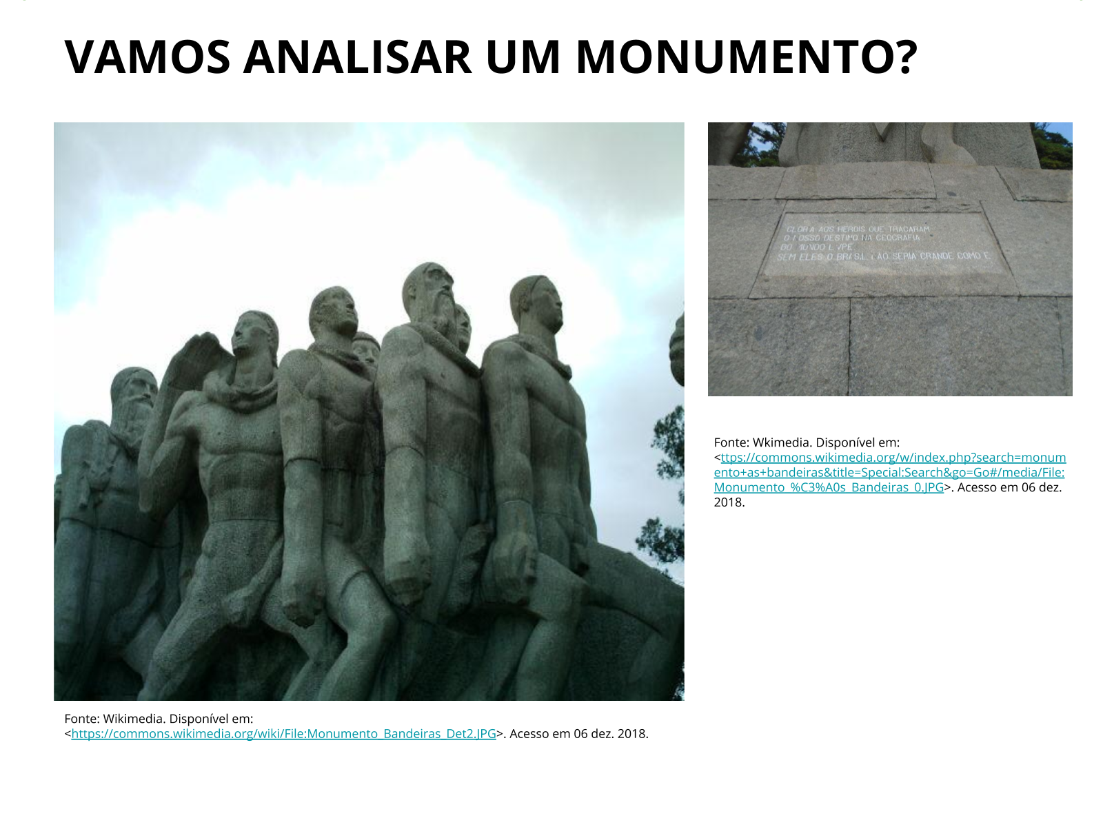 Plano de aula - 3º ano - Marco histórico: Monumento