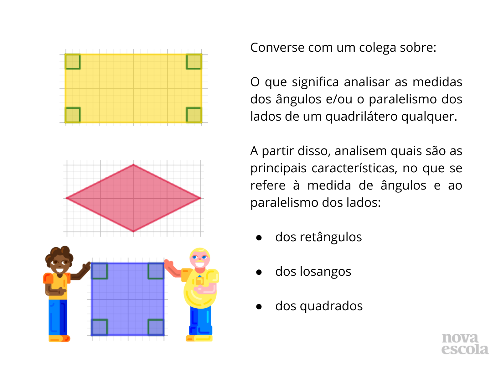 RETANGULO, LOSANGO E QUADRADO: paralelismo de lados e medidas de ...