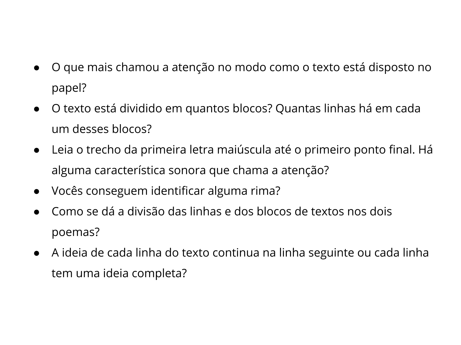 Plano de aula - 7º ano - Poema de forma fixa e livre